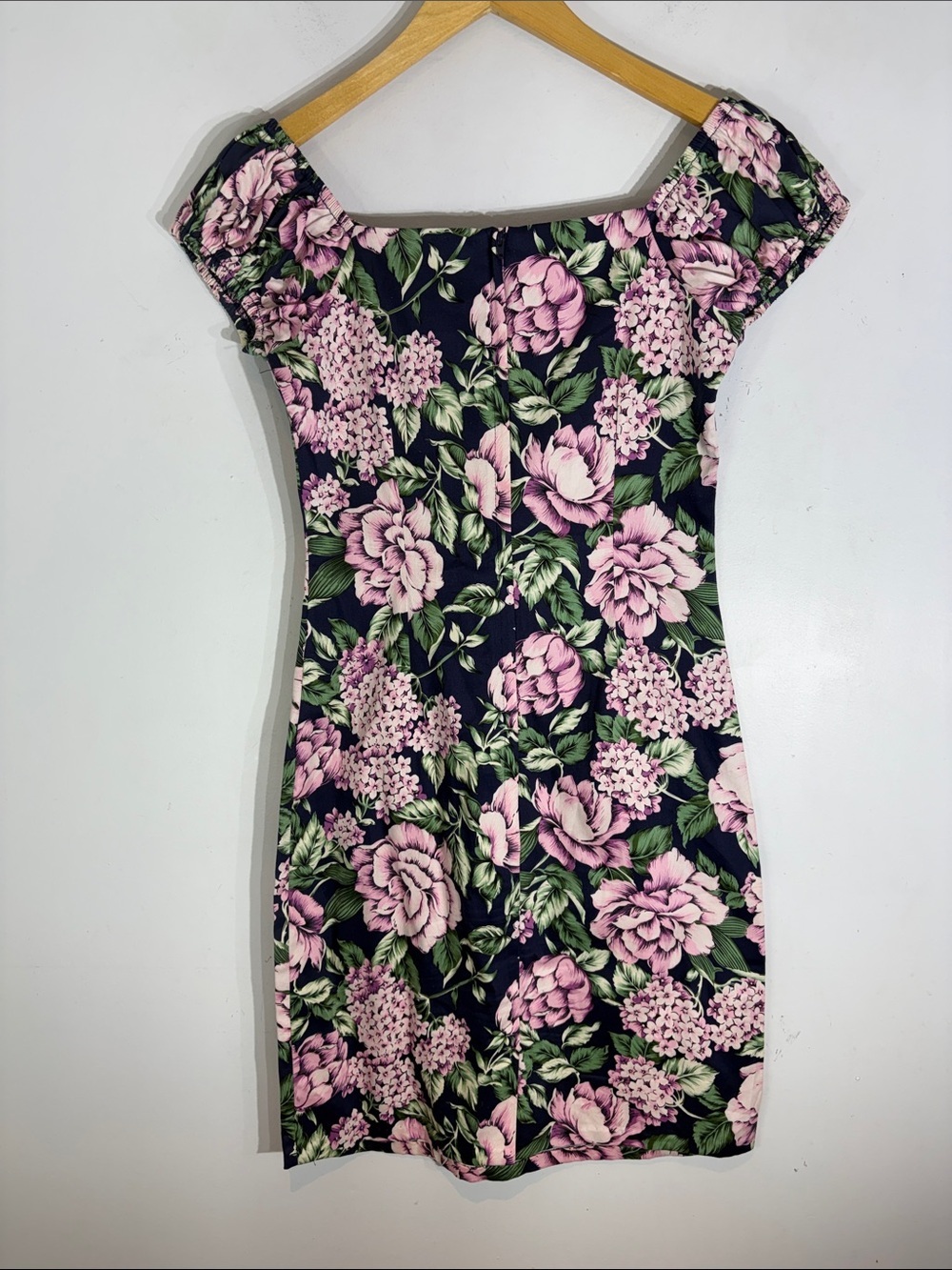 Collectif London Floral Bodycon Dress Retro Rockabilly 50s Stretch Cotton small - Picture 7 of 11